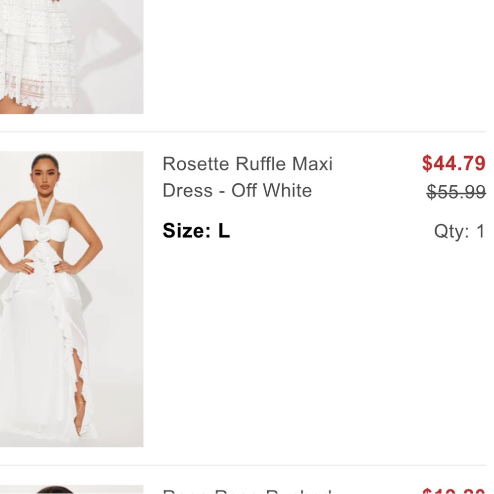 White ruffle maxi dress - Picture 3 of 3